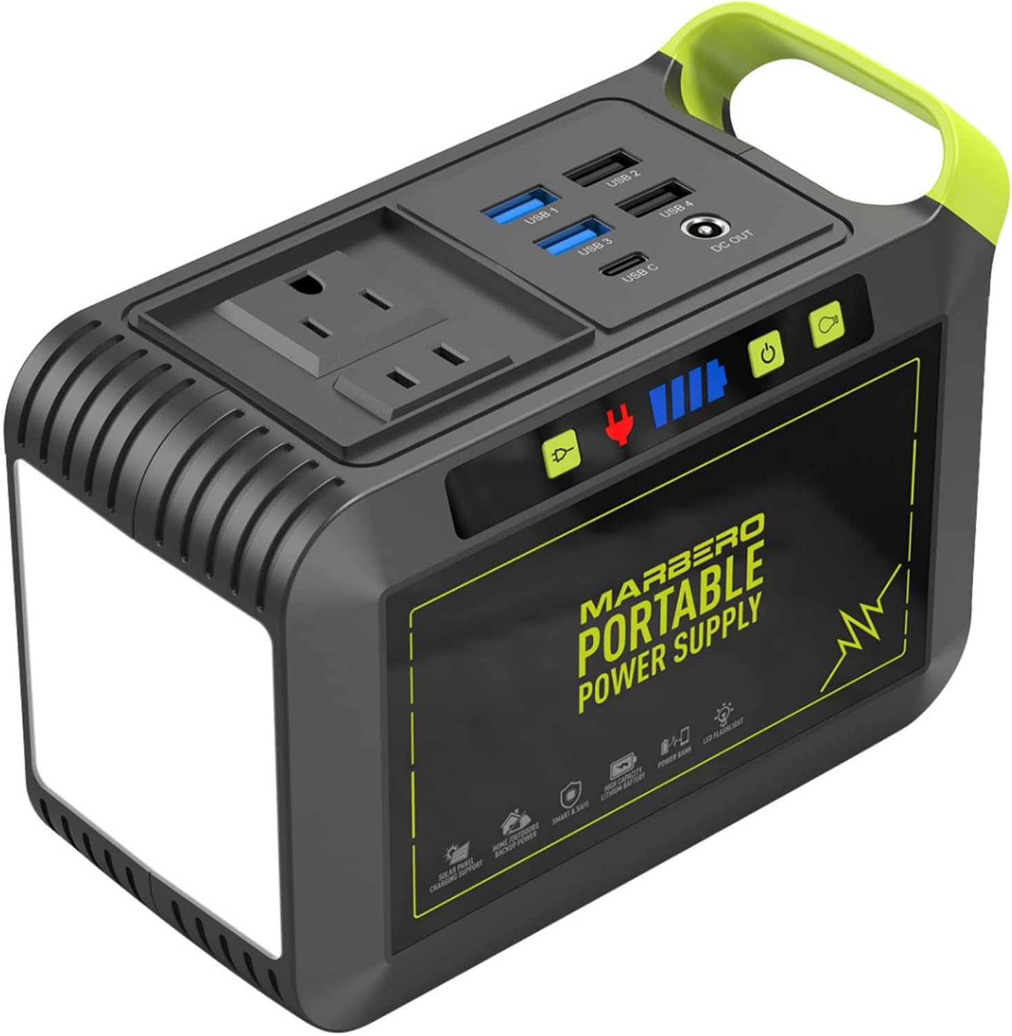 Portable Power Station 88Wh Camping Lithium Battery Solar Generator Fast Charging with AC Outlet 120W Peak Power