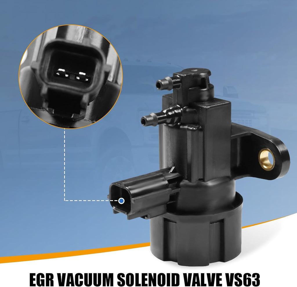 EGR Pressure Feedback Sensor DPFE15 + EGR vacuum solenoid valve vs63 Replacement for Ford F-150 E-150,E-250,Explorer,Ranger,Escape,Mustang,Lincoln Town Car,Mercury Cougar,F77Z9J460AB, F77Z9J460AB
