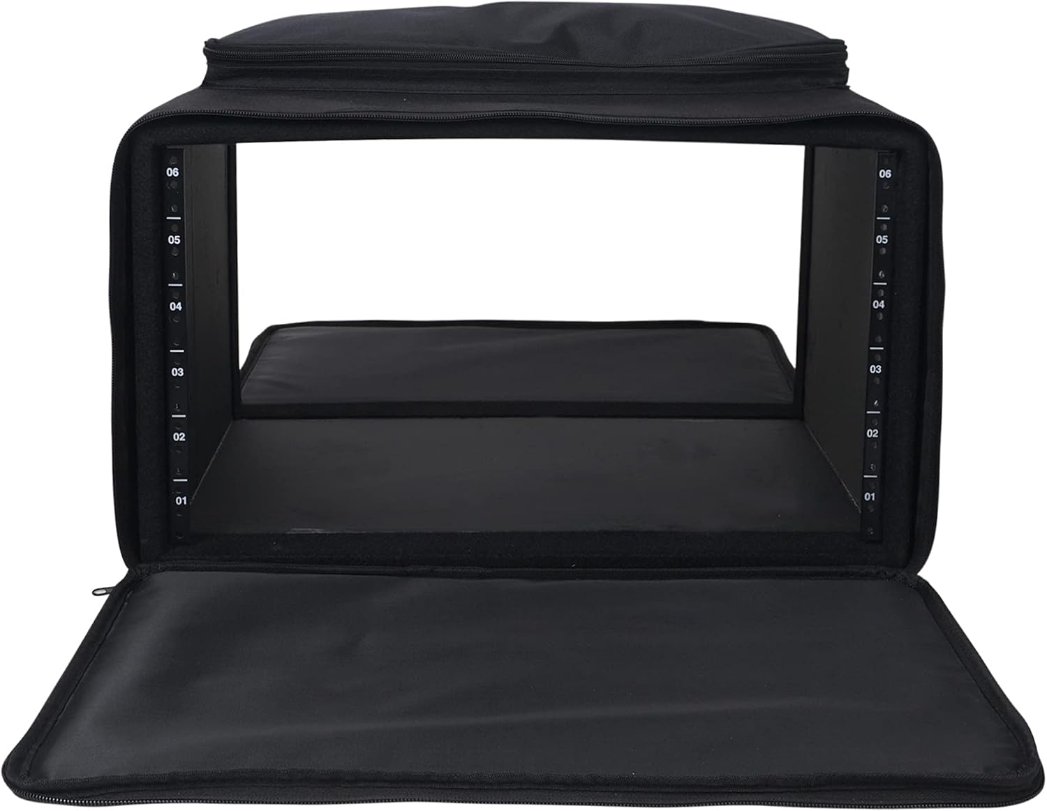 Portable 6U Rack Bag, Soft Rack Case with 14" Rackable Depth, Plywood Rack Frame, Shoulder Strap, Accessory Pocket