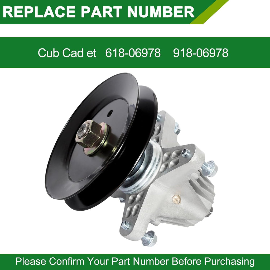 918-06978 618-06978 Spindle for Cub Cadet 54 Inch Deck 1Pack Not S‑shaft