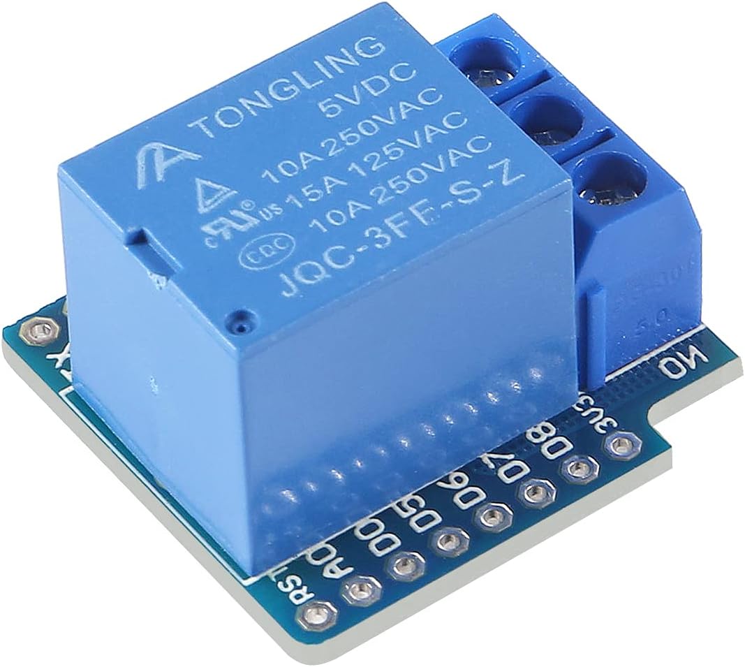 10pcs 5V Mini Relay Shield 5V Relay Module 1 Channel 5V Relay Shield for WeMos D1 Mini also Compatible with Arduino
