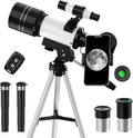 Telescope for Kids, 70MM Aperture Telescopes for Adults (15X-150X) with FMC Optics, 300MM Astronomical Refractor
