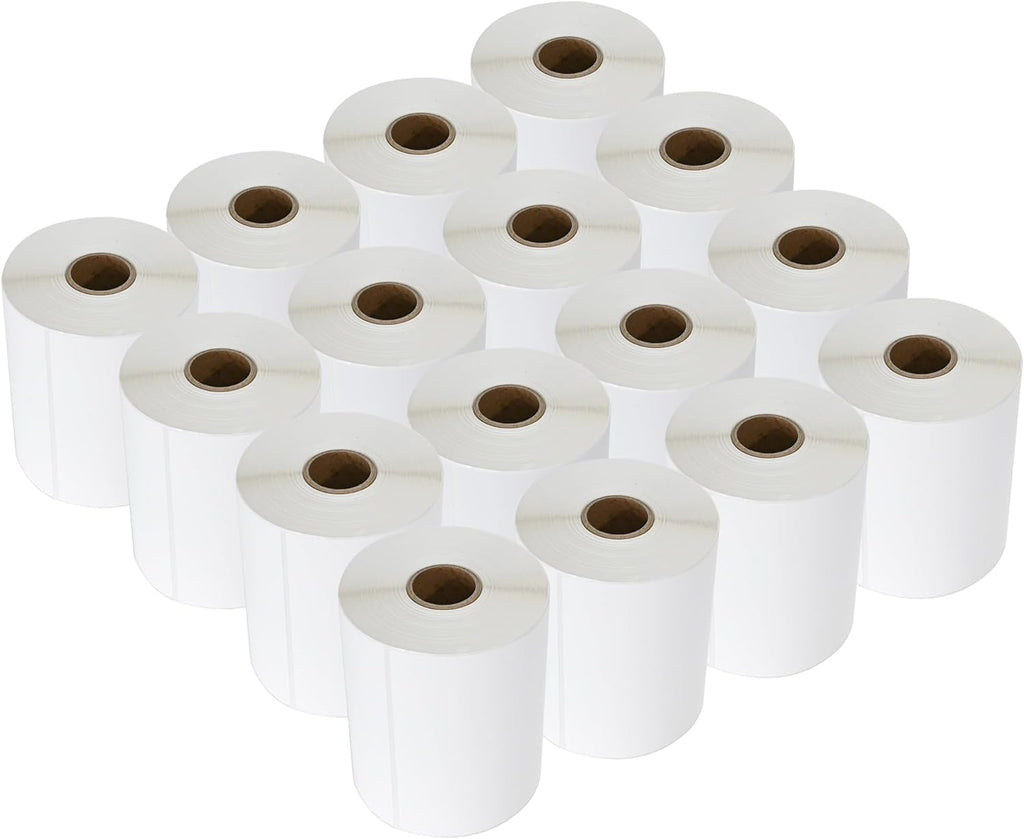4000 Count 4" x 6" Direct Blank Thermal Shipping Labels with 250 Labels/Roll - Compatible with Zebra 2844 ZP-450