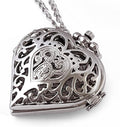 Women's Analog Pocket Watch Necklace for Women Heart Pocket Watch | Heart shaped pendant necklace pocket watches for