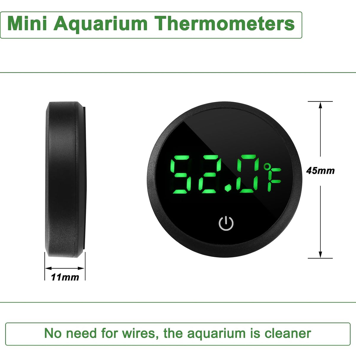 Aquarium Thermometer Digital Fish Tank Thermometer with Spare Battery