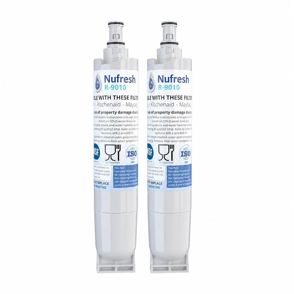 Nufresh Refrigerator Water Filter Replacement for Whirlpool 4396508, 2-Pack
