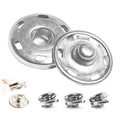 50 Sets Sew-on Snap Buttons, Silver