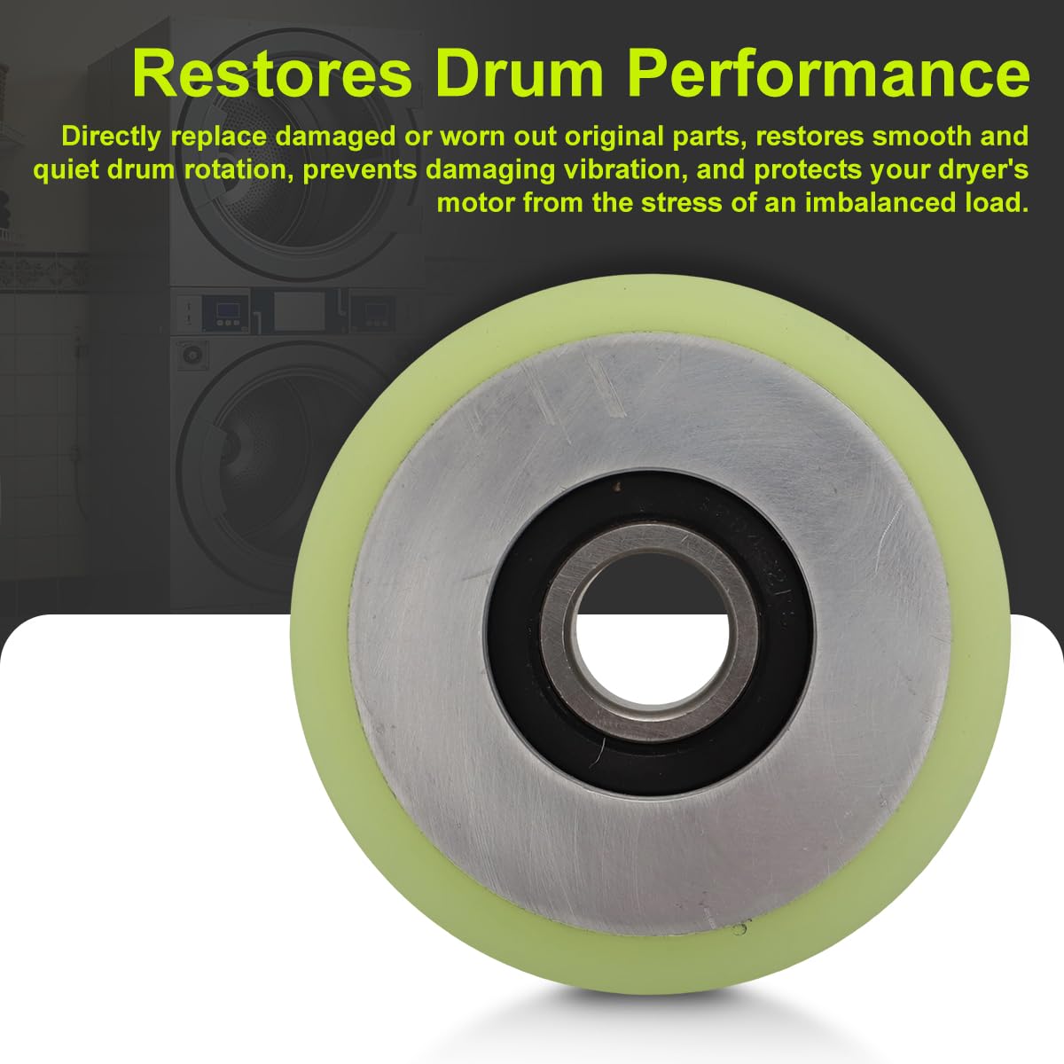 Dryer Drum Support Roller for Wascomat TD Dryer, Replace 487137603