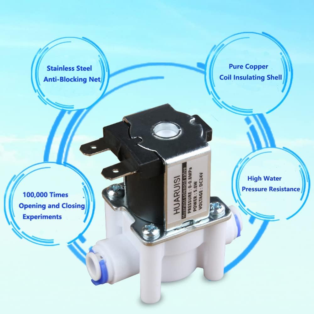 1/4" 24V Water Solenoid Valve Normally Closed RO Reverse Osmosis