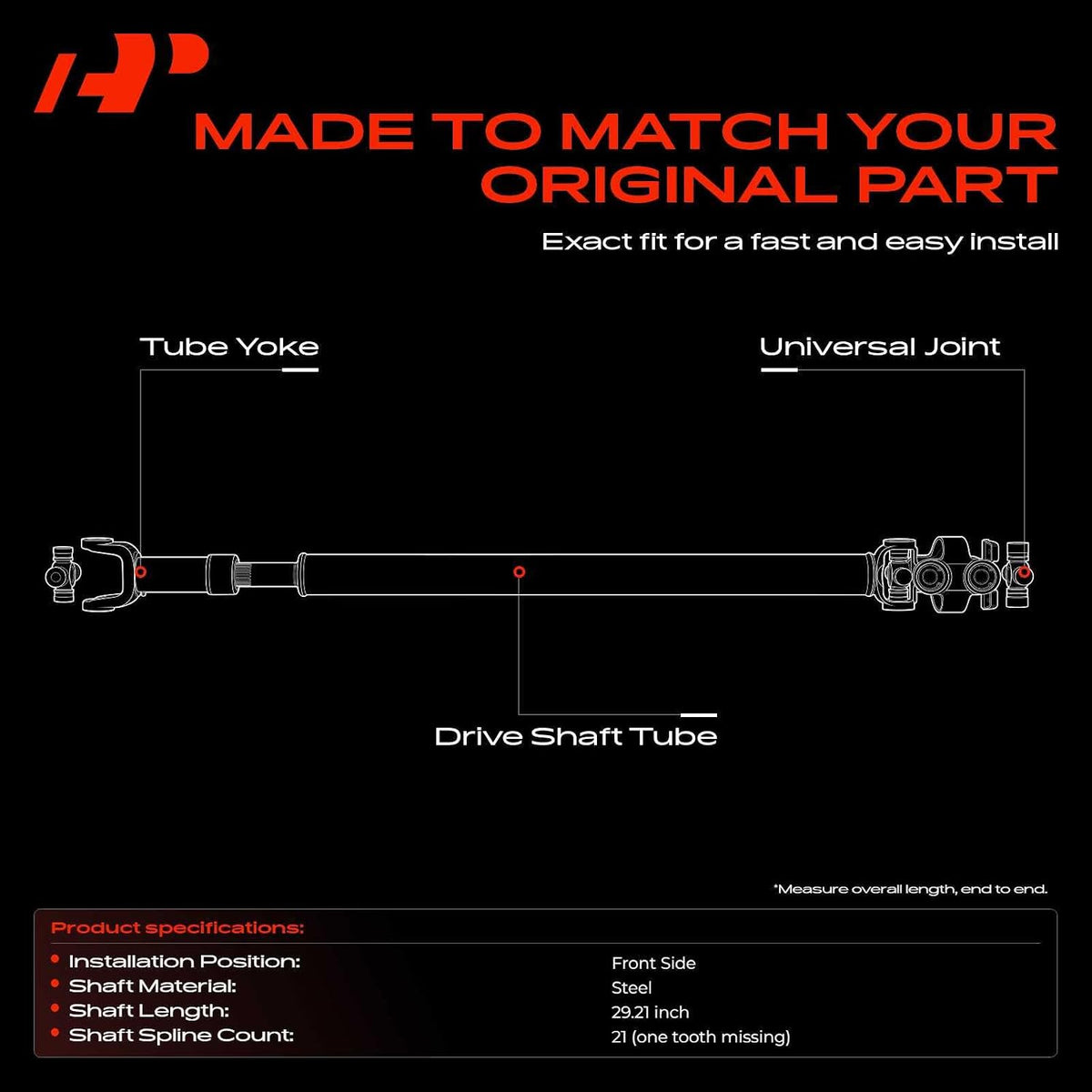 A-Premium Front Drive Shaft Driveshaft Assembly Compatible with Lexus