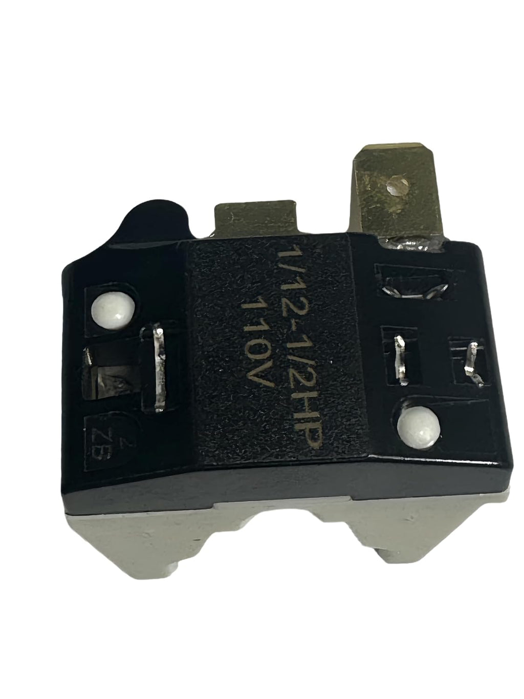 QP-02-4.7 4.7 Ohm 3Pin PTC Starter/Start Relay and 1/2-1/12Hp Overload Kit Compatible with Refrigerator Compressor