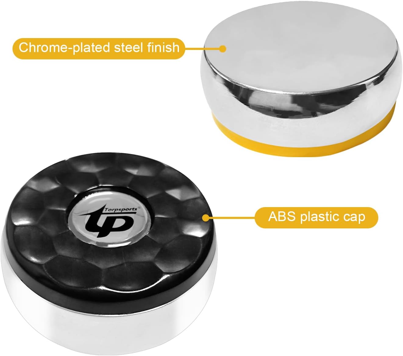 (Dia.58mm)2-1/4'' Shuffleboard Pucks, Matt surface Set of 8 Orange/Black