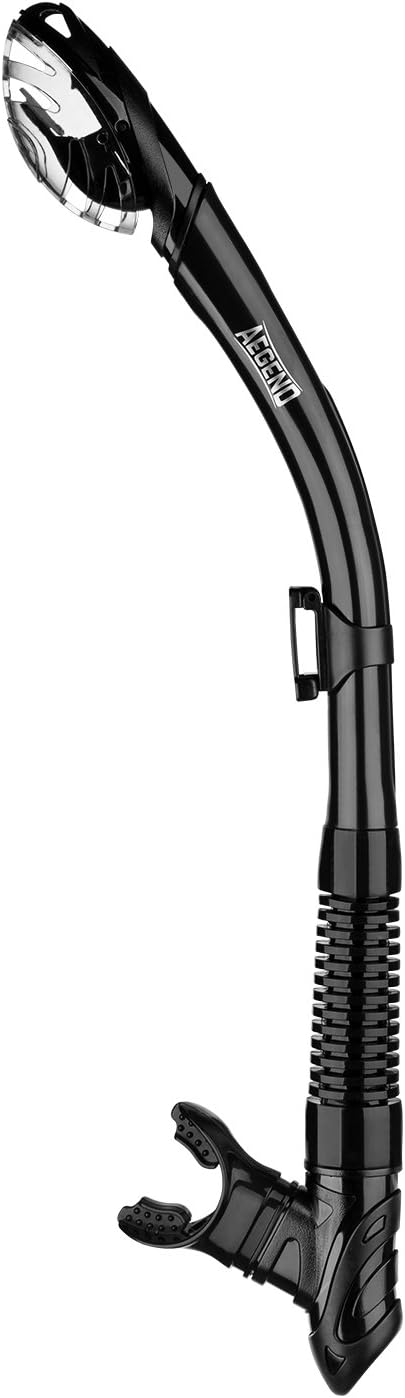 Diving Dry Snorkel for Adult Youth with Purge Valve, Flexible Tube | Air-In & Water-Out Design, Easy Comfortable