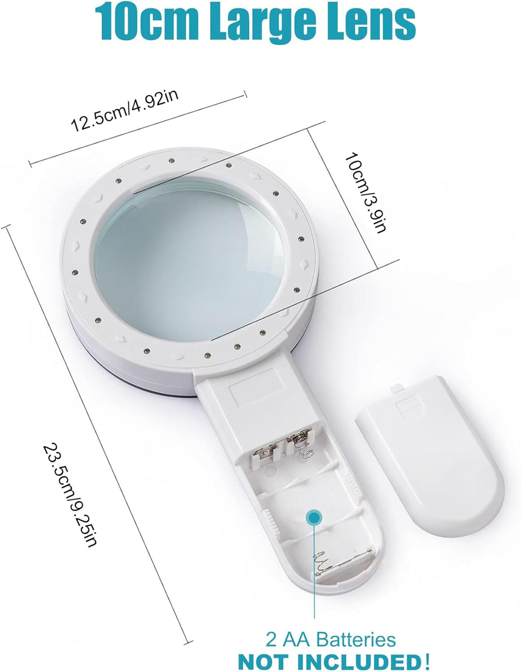 Magnifying Glass with Light - 30X Handheld Magnifying Glasses, 13LED Light, Illuminated Reading Magnifier for