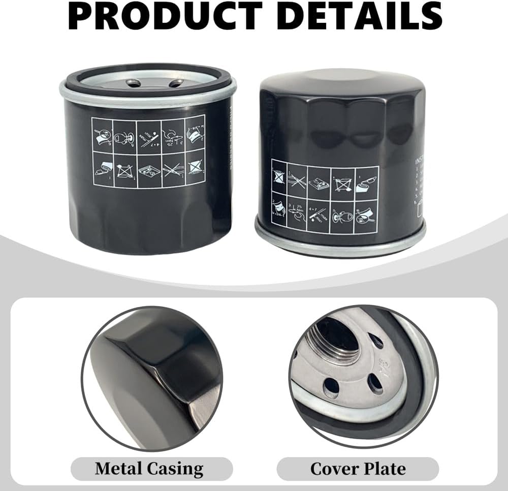 126-5234 Oil Filter Compatible with To-or SS3216 SS4200 SS4225 SS5000 V-Twin Engine Timecutter Replacement for 120-4276 136-7848 127-9222 (2 Pack)