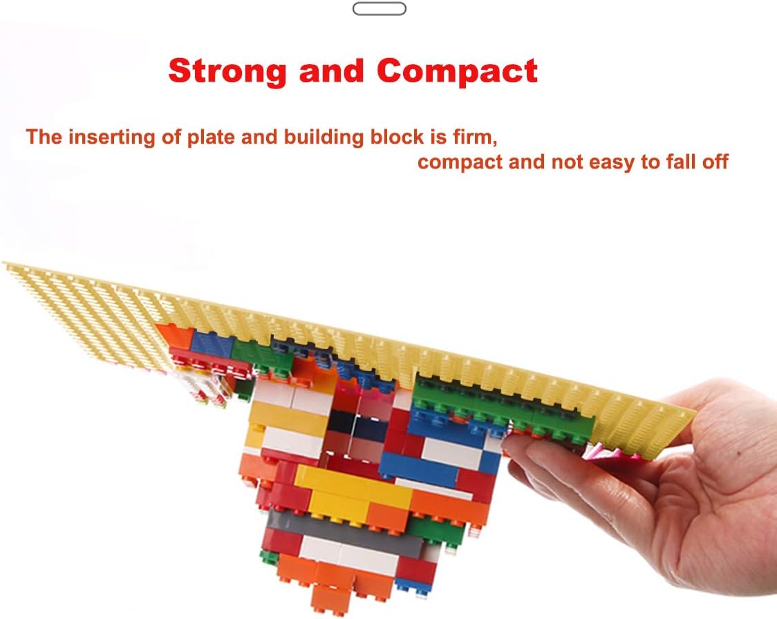 Classic Baseplates Building Plates for Building Bricks 100% Compatible with All Major Brands-Baseplate, 10in x 10in