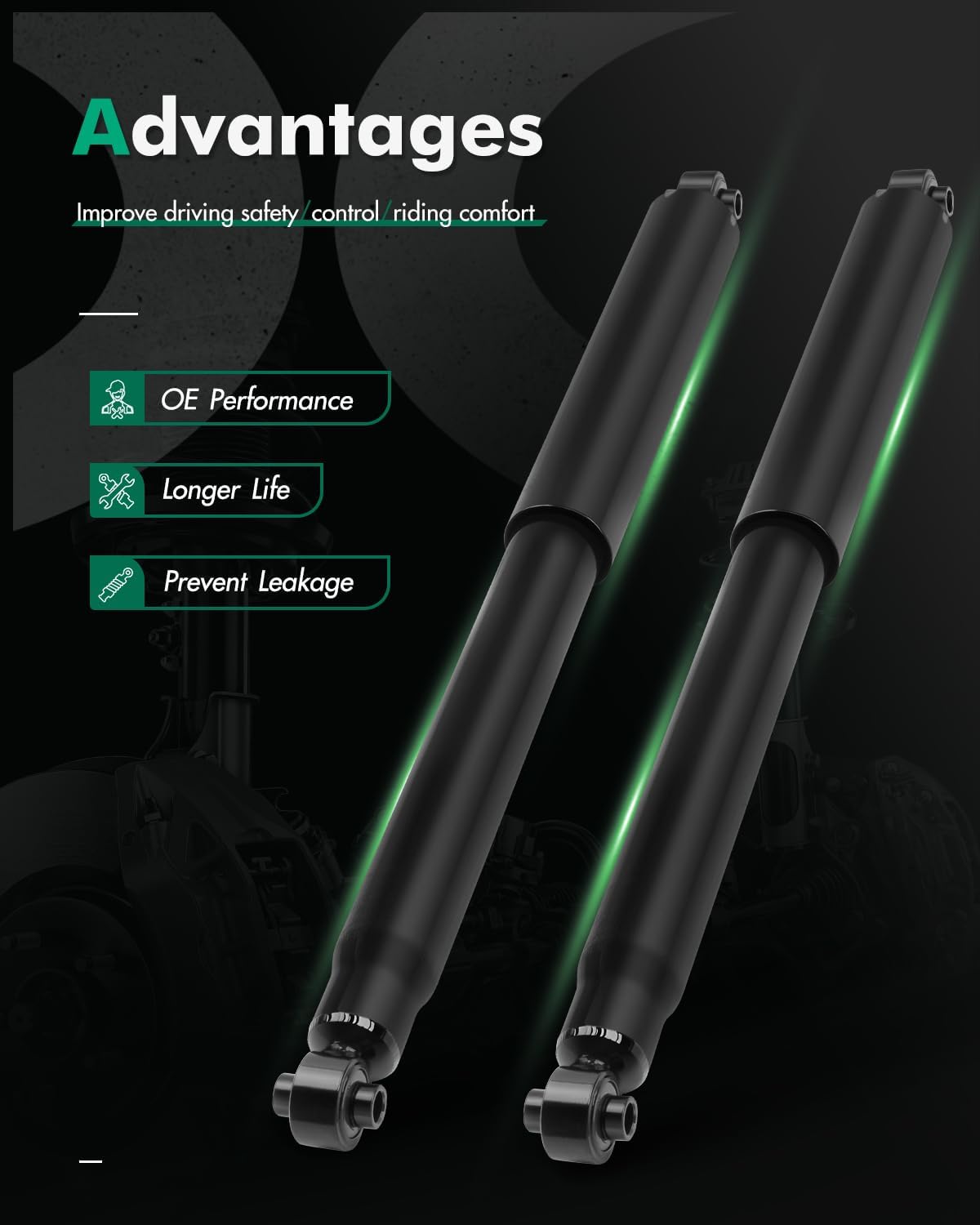 SCITOO Rear Shocks Pair for Jeep Liberty,for Dodge Nitro Shock Absorbers