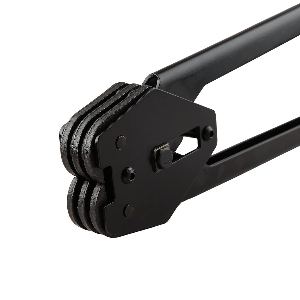 Strapping Sealer for Both Poly & Polyester Strap, Strength Saving Heavy Duty Manual Banding Tool for 1/2" - 3/4"