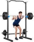 Squat Rack,All-in-ONE Power Rack Cage with Pull Up Bar,Adjustable Power Cage with Barbell Rack & Weight Plate