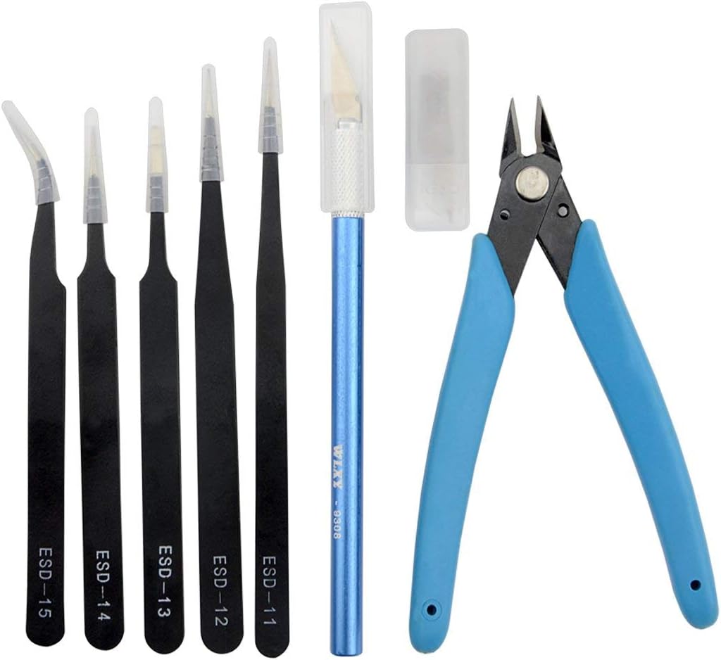 Professional 20 PCS Model Tools Kit Modeler Basic Tools Craft Set Hobby Building Tools Kit for Gundam Car Model