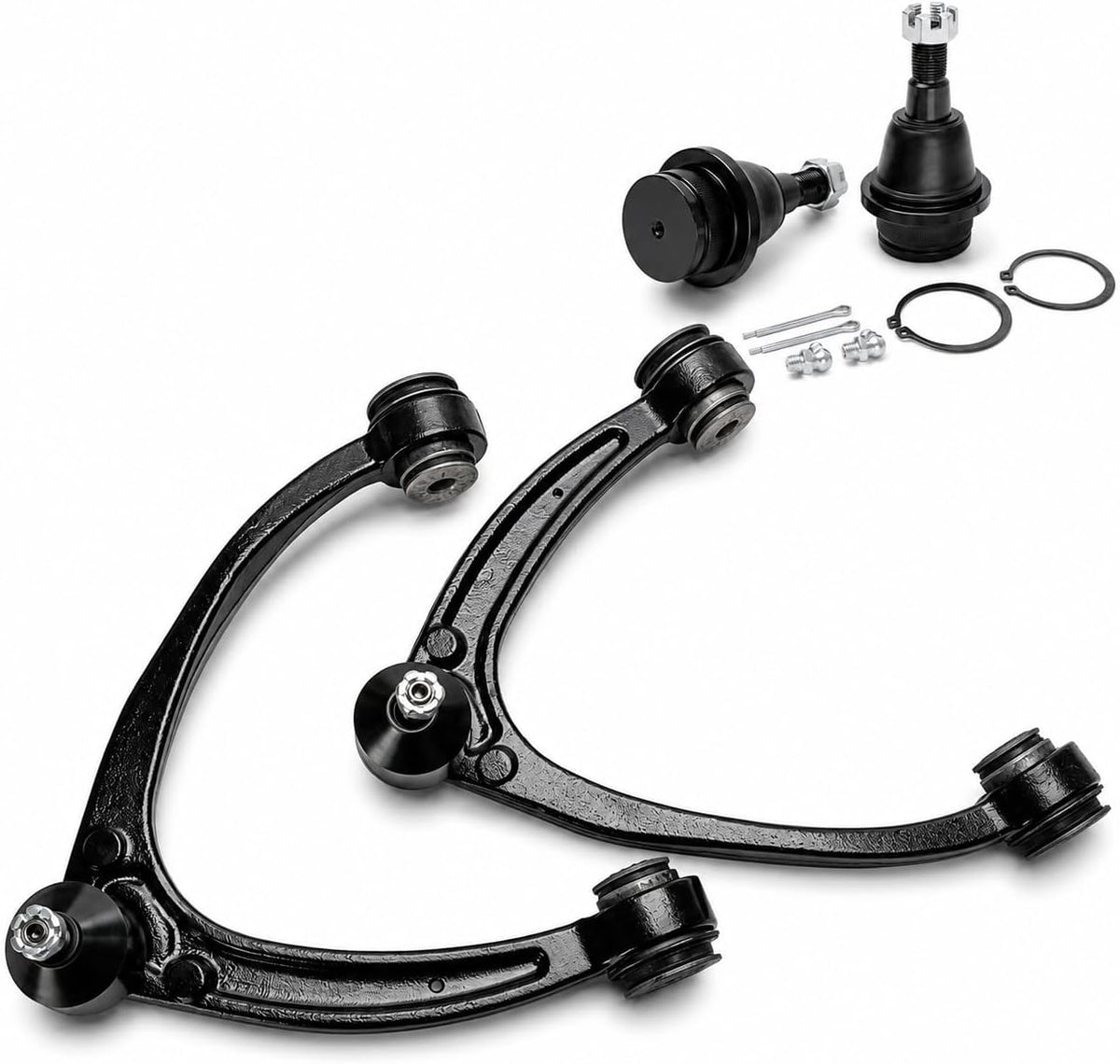 Front Upper Control Arms + Lower Ball Joints Suspension kit Replacement for 2007-2013 Chevy Silverado Tahoe Avalanche Suburban GMC Sierra Yukon XL Cadillac Escalade ESV EXT K80669 K80670 K6541