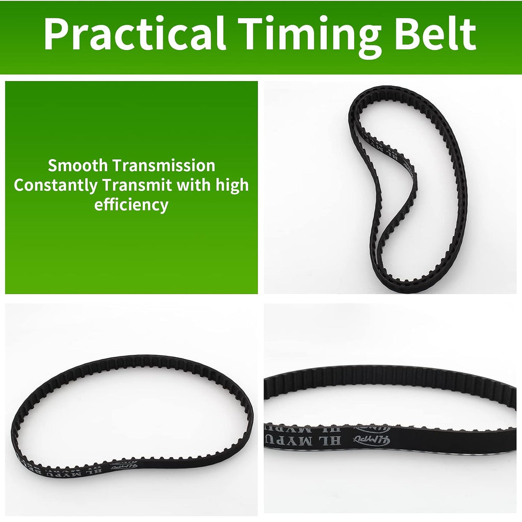 130XL Timing Belt, 2pcs, 10mm Width, Rubber Drive Belt