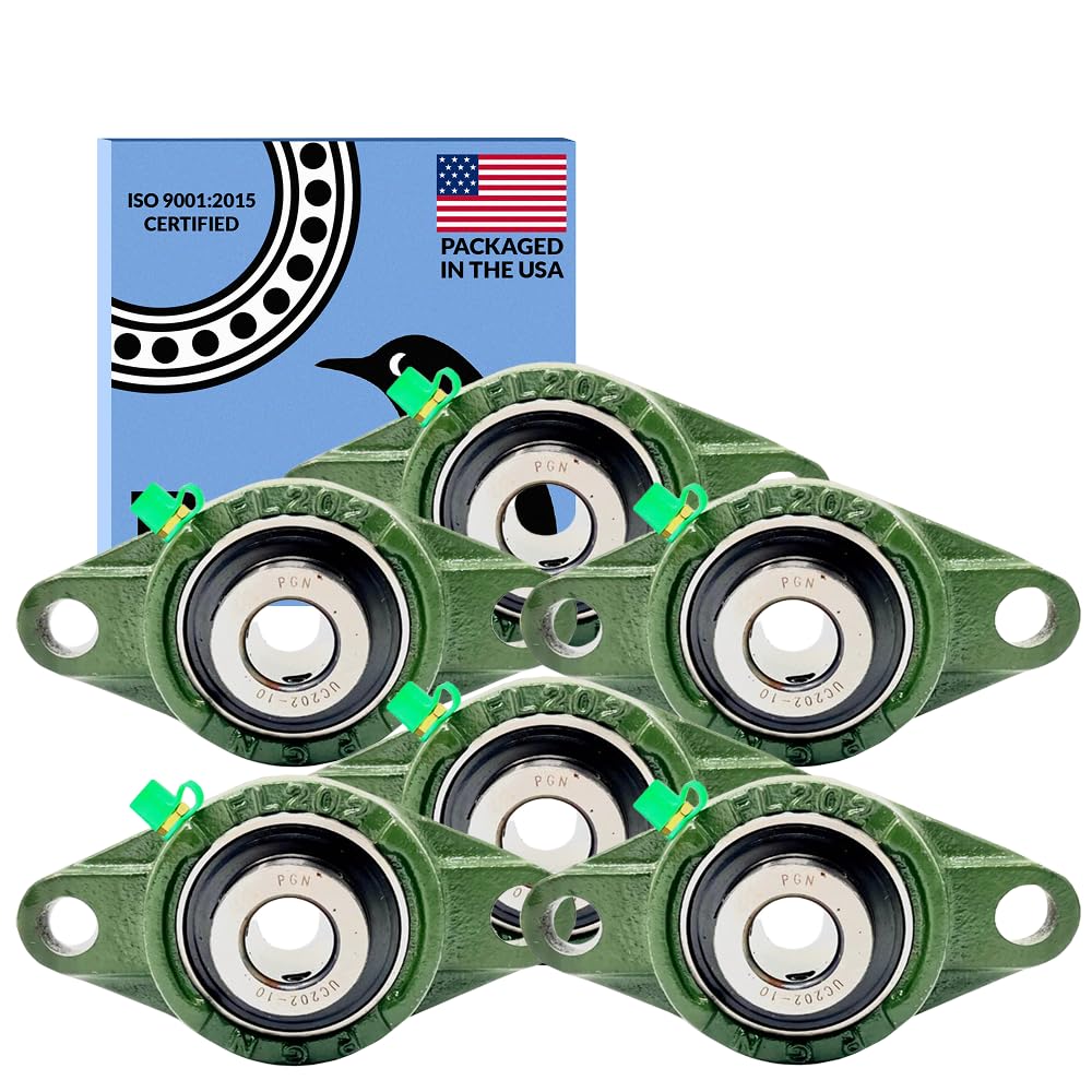 PGN UCFL202-10 (6 Pack) 2-Bolt Flange Bearing 5/8" Bore