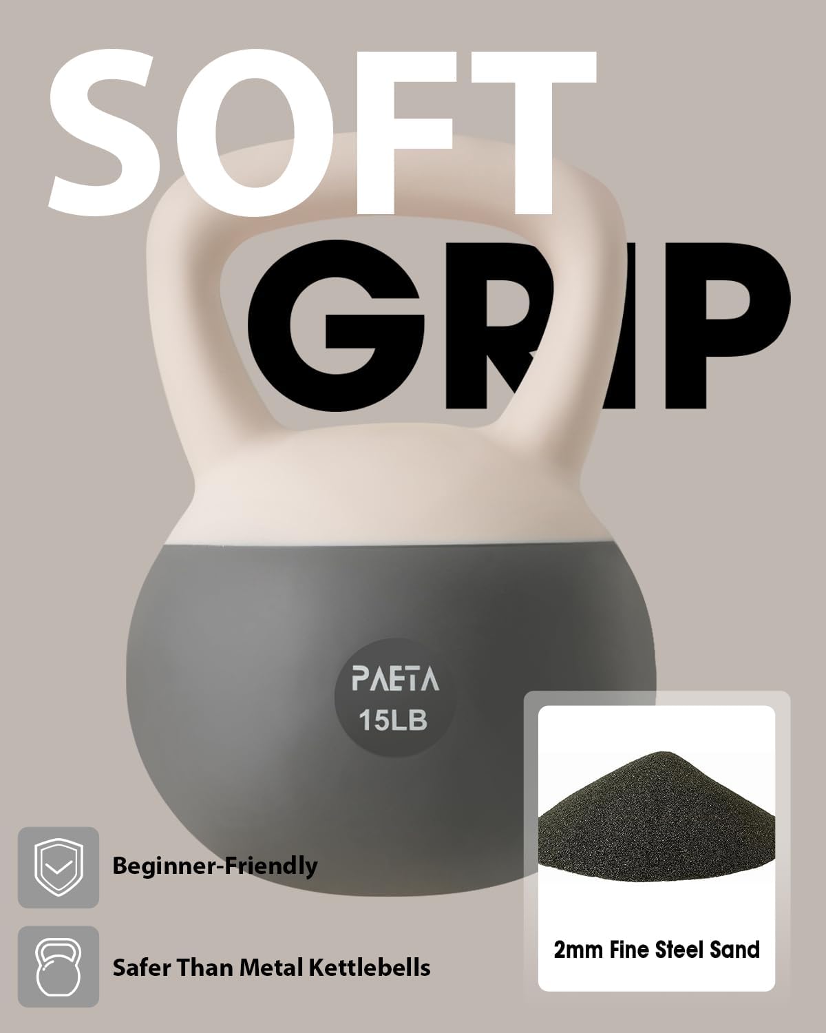 Soft Kettlebell for Home Fitness – Anti-Slip Grip & Wide Handle Design,Soft Kettlebell Set, Gentle Floor-Friendly