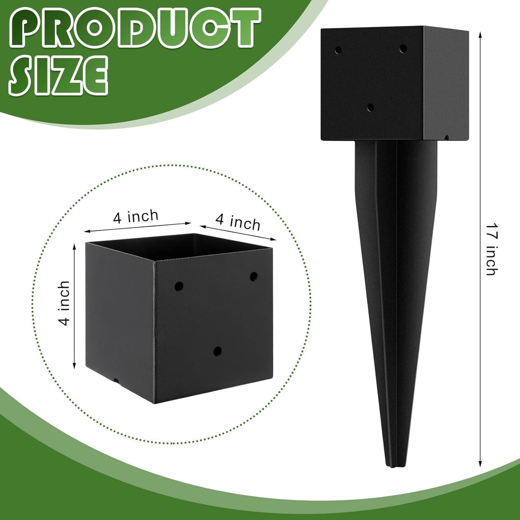 4 "x 4" Mailbox Mounting Post Base Black Heavy Duty Metal Mailbox Post Mount Base Mail Box Posts Anchors Mail Box