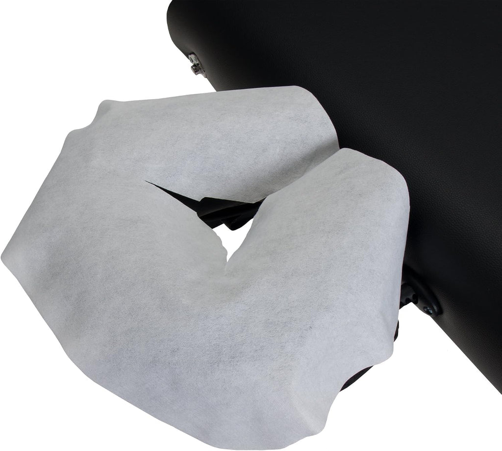 Flat Disposable Face Cradle and Headrest Covers – Medical-Grade, Ultra Soft, Luxurious, Non-Sticking Massage Headrest