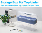 Storage Box For Toploader, Trading Card Storage Box Plastic, Playing Card Case, Large For Toploaders 200 Cards 750