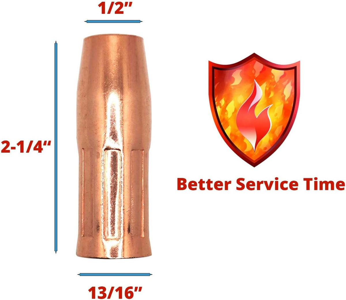 MIG Welder Nozzle Tips .030", Compatible with Lincoln and More