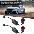 Sunicon 2PCS Car LED Headlight Decoder, LED Decoder Adapter, Auto Warning Strong Error Code Decoder Canceller Capacitors Resistor, LED Load Flash Resistors for Most Cars Trucks SUVs