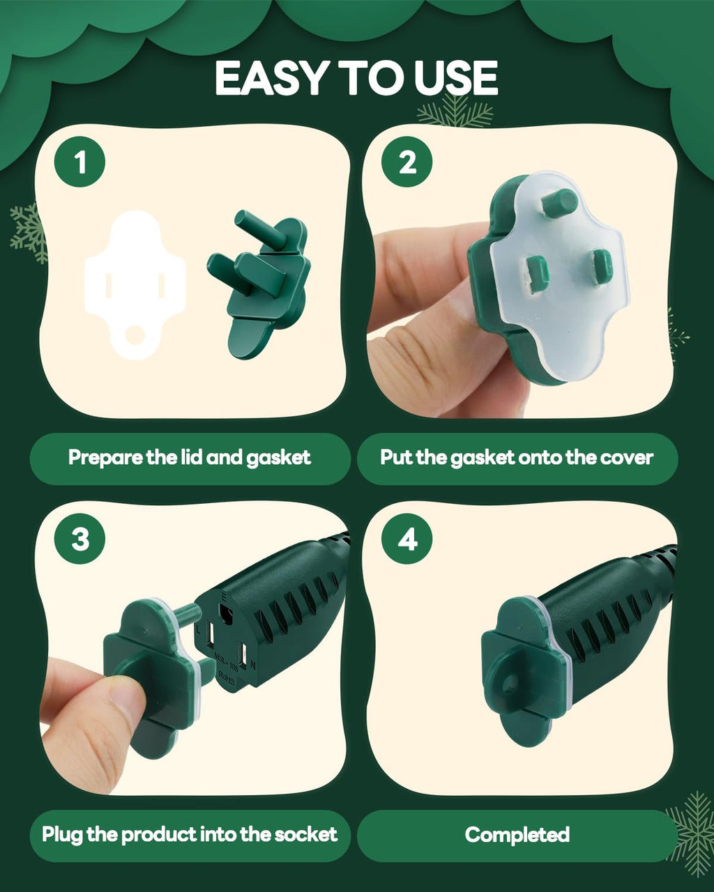 24 Pack Weatherproof Gaskets & Plug Protector Covers, Outdoor Outlet Covers