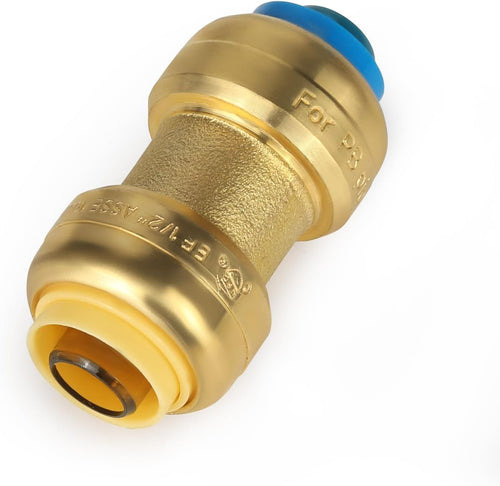 (Pack of 2) EFIELD Push Fit Fittings 1/2" Push Fit x 1/2" PB (polybutylene) Conversion Coupling with a Disconnect