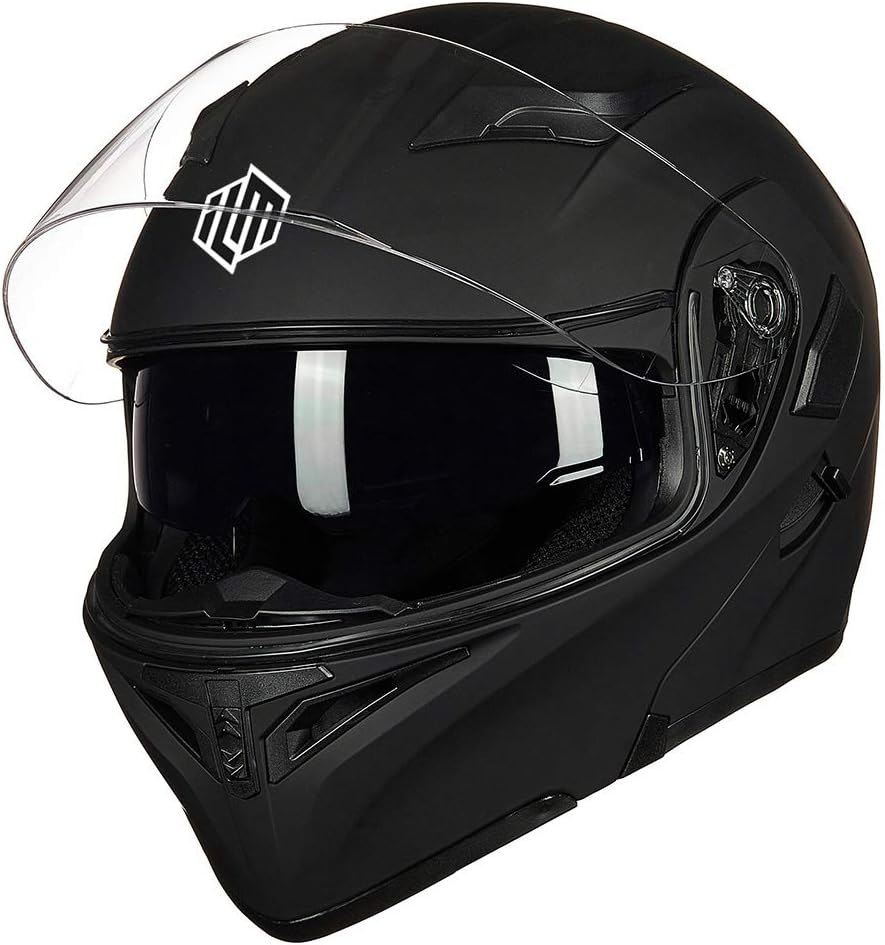 Motorcycle Dual Visor Flip up Modular Full Face Helmet DOT Model 902/902L