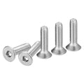 DTGN M3-0.5 x 12mm Flat Head Socket Cap Screws, 100 Pack 304 Stainless Steel Hex Socket Flat Head Screws, Full Thread, Countersunk Bolts