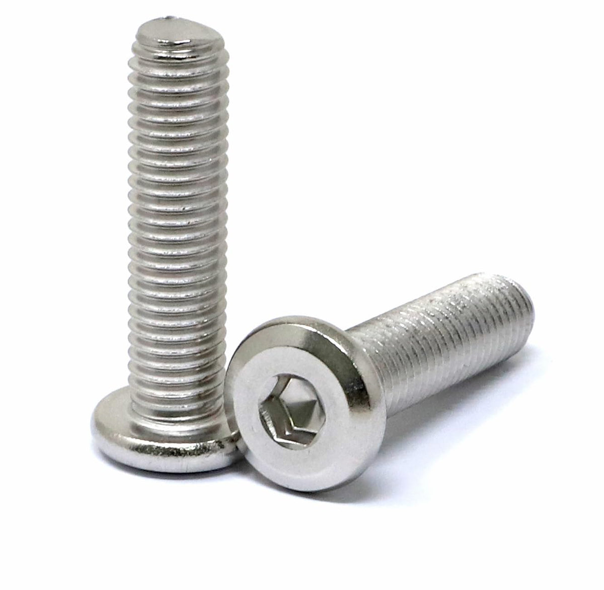 iexcell 10 Pcs M10 x 40mm Thread Pitch 1.5 mm Stainless Steel 304 Hex Socket Flat Head Cap Screws Furniture Screws Bolts, Bright Finish, Come with Hex Key Spanner