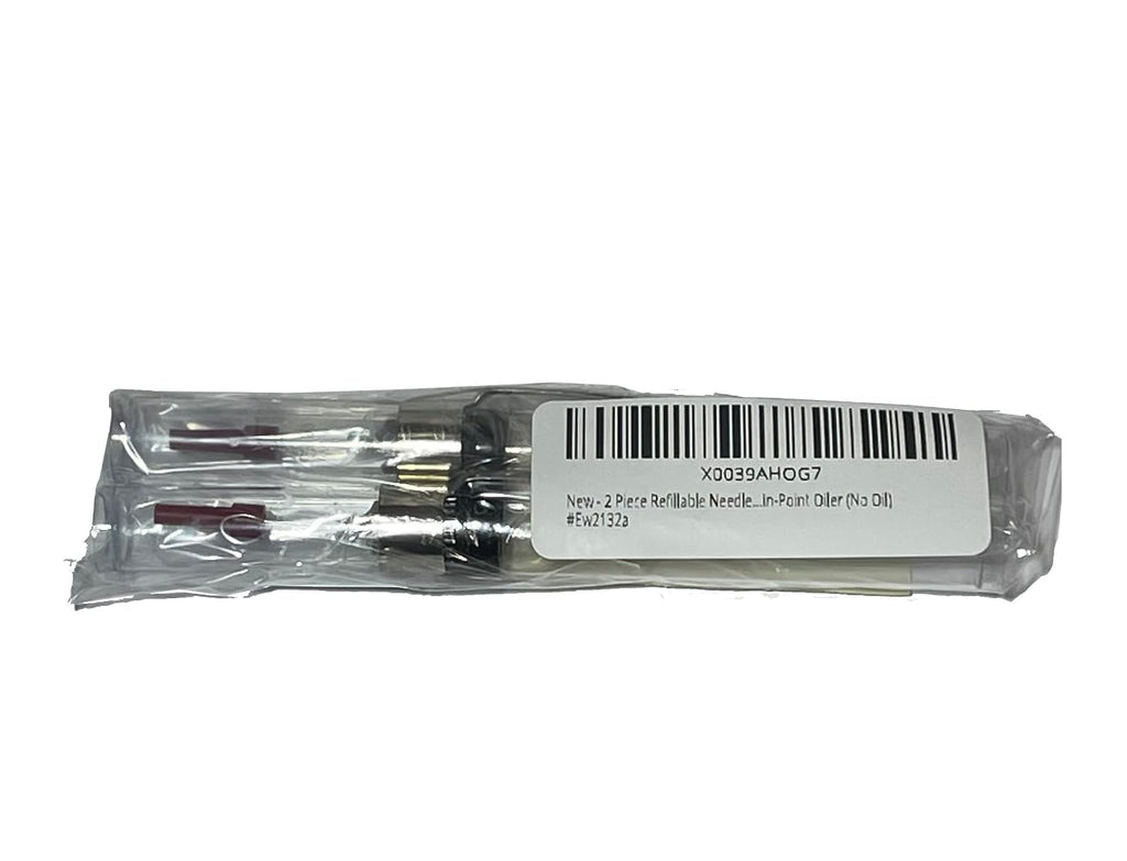 Refillable Needle Precision Pin Point Lube Systems Oiler + Oil with Pocket Clip (2 piece)