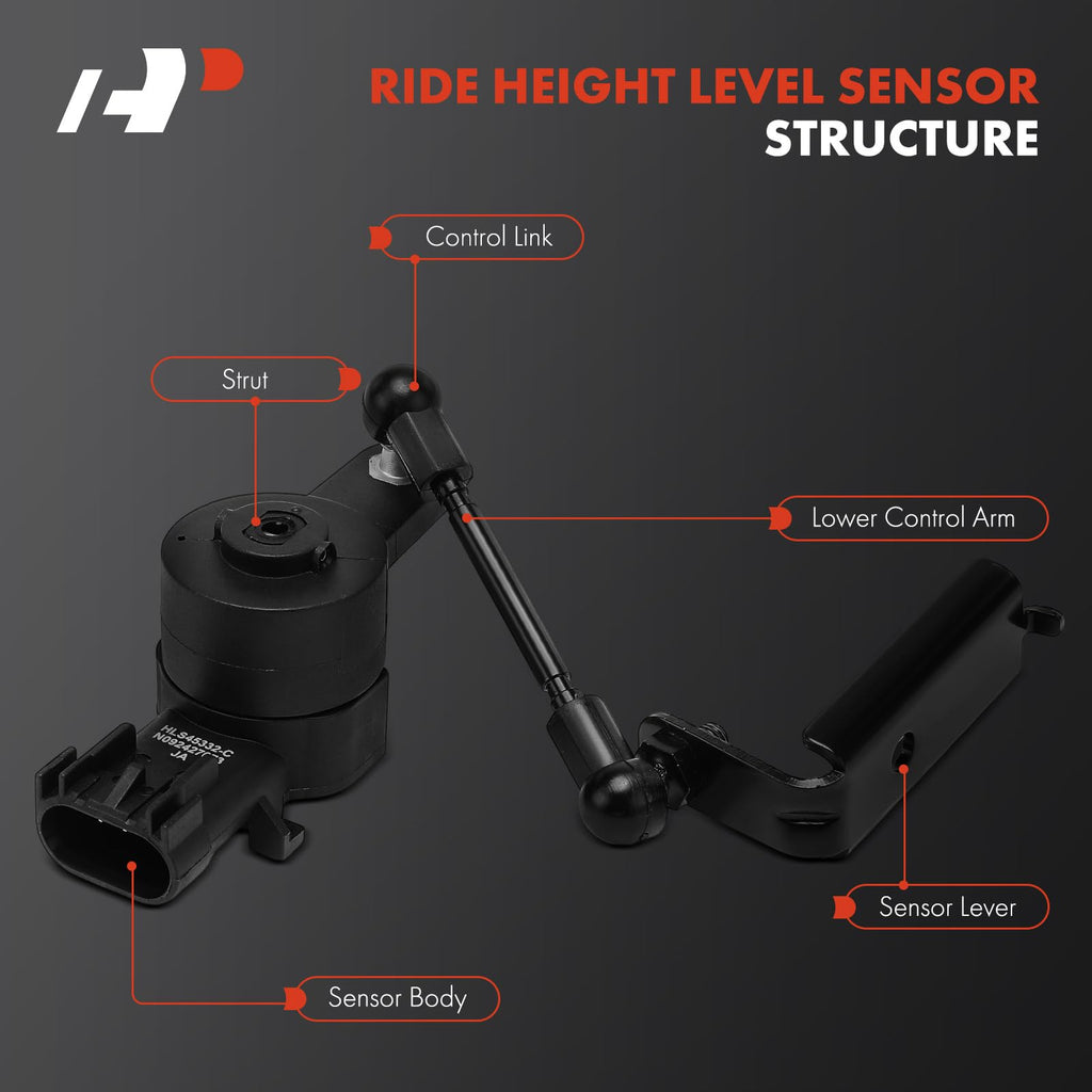 A-Premium Rear Right Ride Height Level Sensor Compatible with Jeep, Dodge