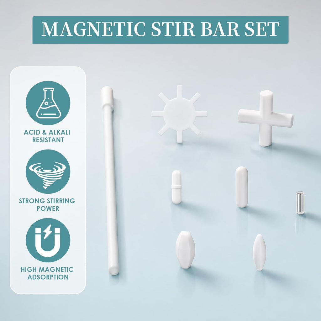 8PCS Various Magnetic Stir Bar Set