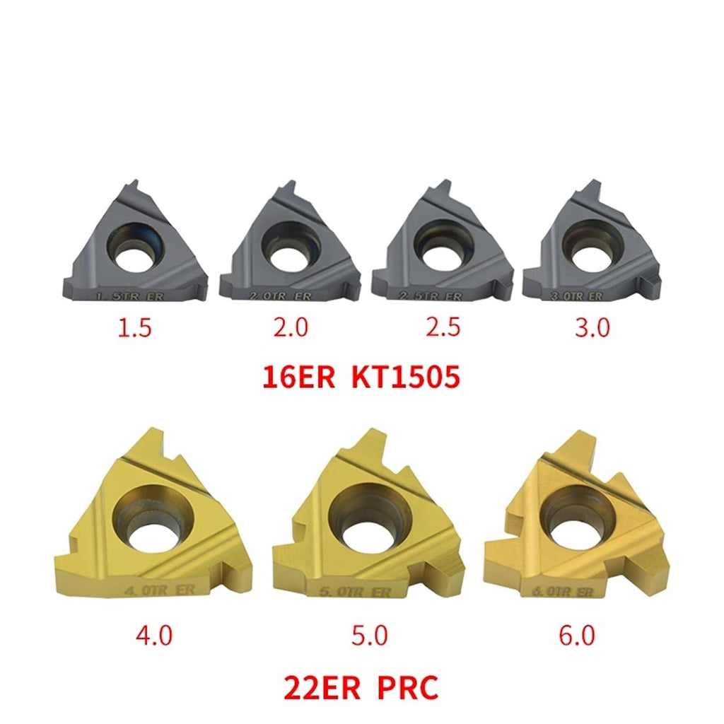 10pcs Carbide Thread Insert 16ER/IR 22ER/IR 1.5TR 2TR 2. 3TR 4TR 6TR