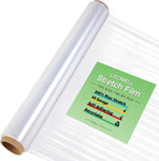 Stretch Film Roll,15IN Wide 196.8FT Long-60 Gauge Shrink Wrap Film,Self-Adhering Plastic Wrap Roll for Pallet Wrap