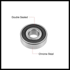 6202-12-2RS Deep Groove Ball Bearing 12x35x11mm Double Sealed Chrome Steel Z2 Lever Bearings Replacement Durable Material