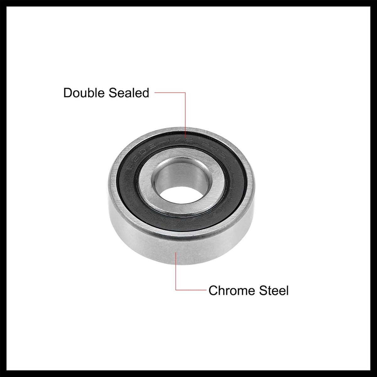 6202-12-2RS Deep Groove Ball Bearing 12x35x11mm Double Sealed Chrome Steel Z2 Lever Bearings Replacement Durable Material