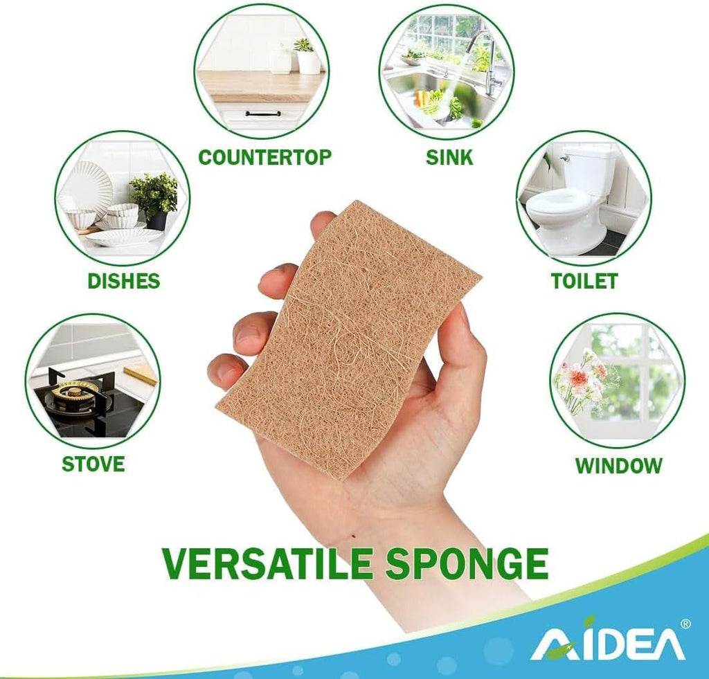 Sponges Non Scratch, 24Count, Natural Sponge for Non Stick Cookware