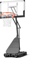 Basketball Hoop 40Inch Shatterproof Backboard, 3.4-10FT Height Adjustable, Rust-Resistant Poolside Goal with