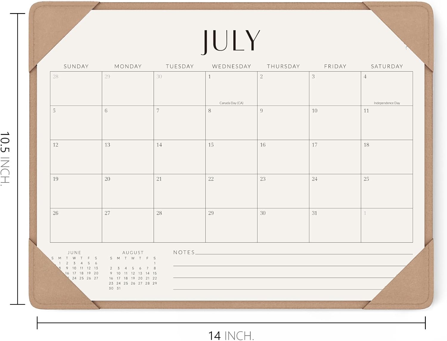 Desk Calendar 2026 - 2027 with Desktop Mat, Desk Pad Calendar From July 2026 to December 2027 14x10.5 inch, Desk
