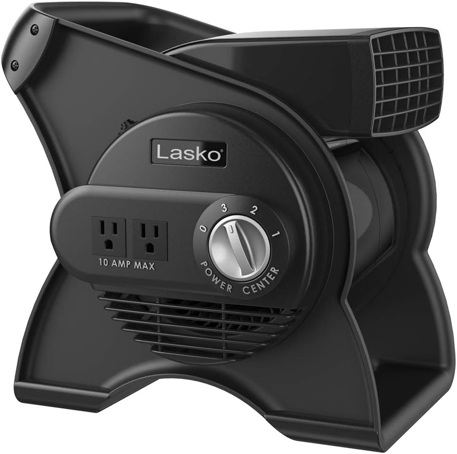 Lasko Pivoting High Velocity Portable Utility Fan - 12" - U12104 - Black