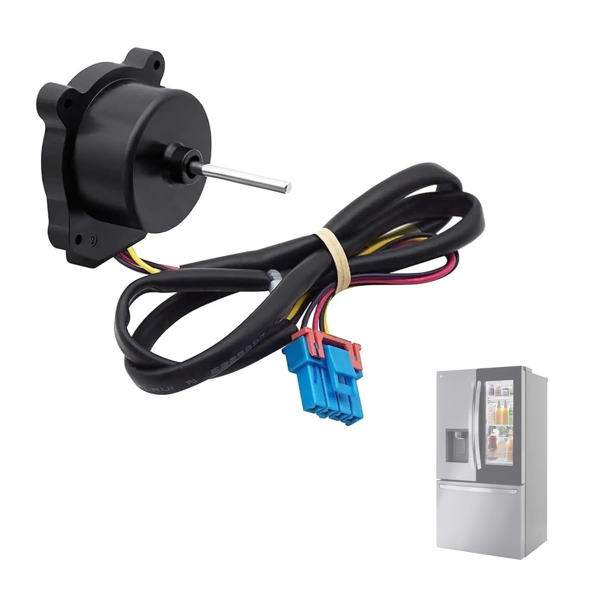 EAU65058502 Refrigerator Condenser Fan Motor Compatible with LG Fridge